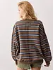 Free People Palm Springs Striped Pullover | Army Combo
