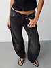 Free People Fable Low-Rise Twisted Bowed Jeans | Overdrive