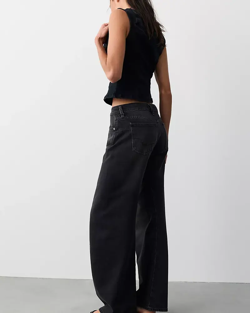 Free People Fable Low-Rise Twisted Bowed Jeans | Overdrive