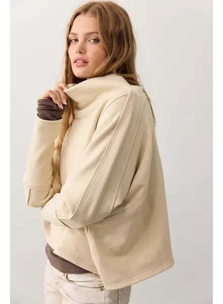 Free People My Girl Funnel-Neck Pullover | Oatmeal