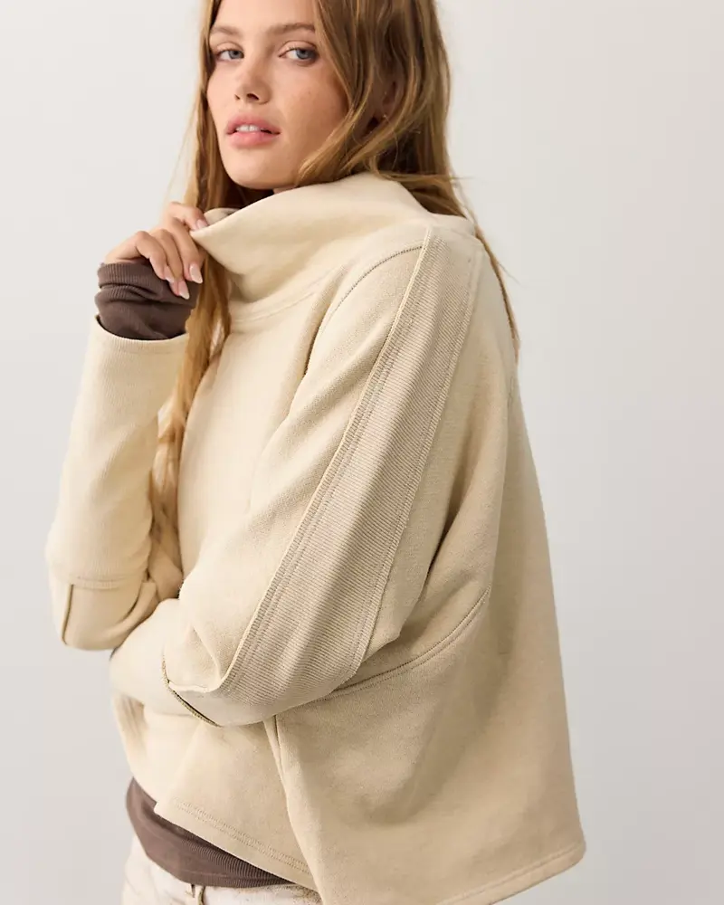 Free People My Girl Funnel-Neck Pullover | Oatmeal