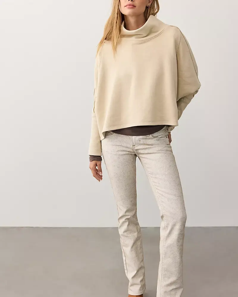 Free People My Girl Funnel-Neck Pullover | Oatmeal