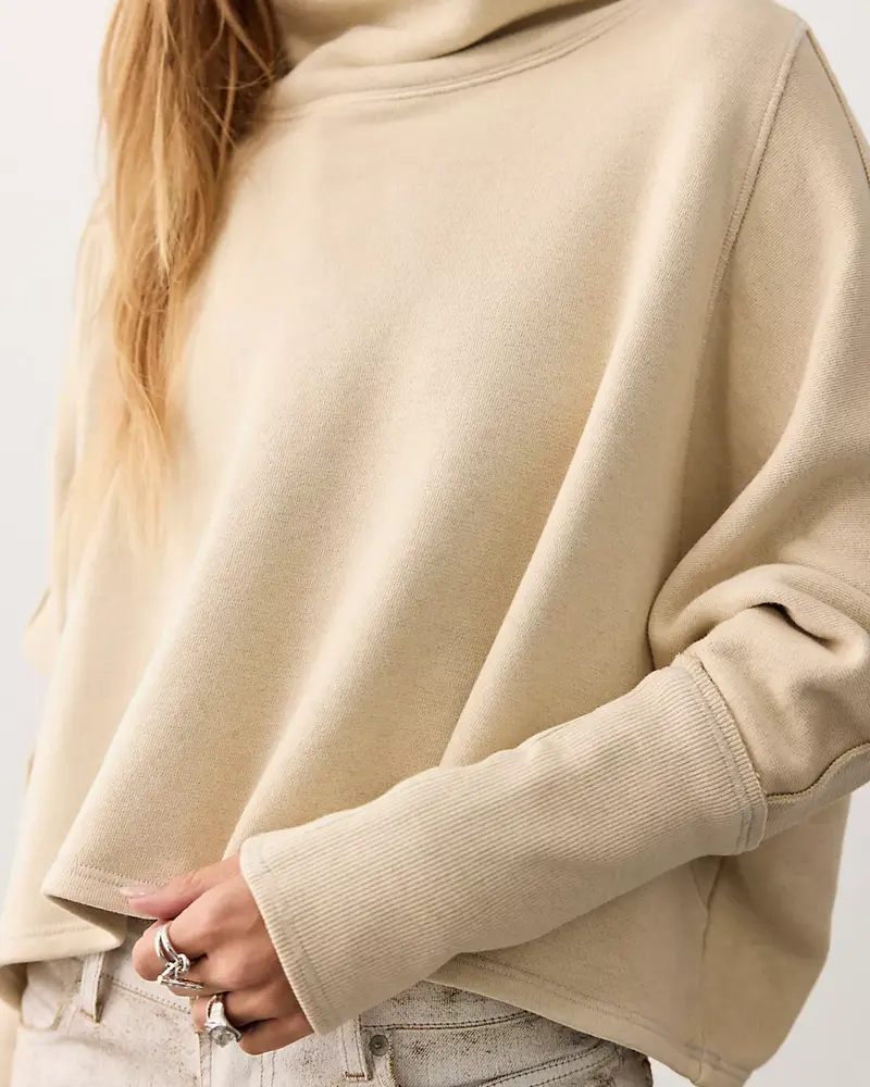 Free People My Girl Funnel-Neck Pullover | Oatmeal