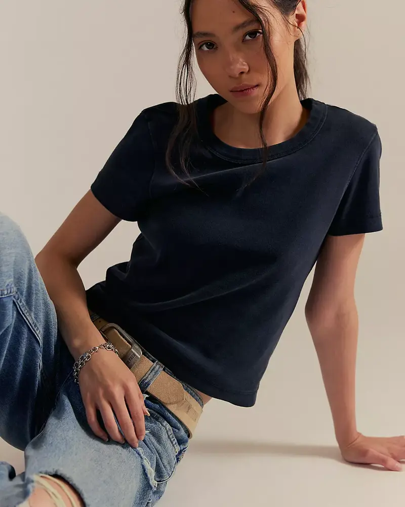 Free People Atlas Crew Tee | Black