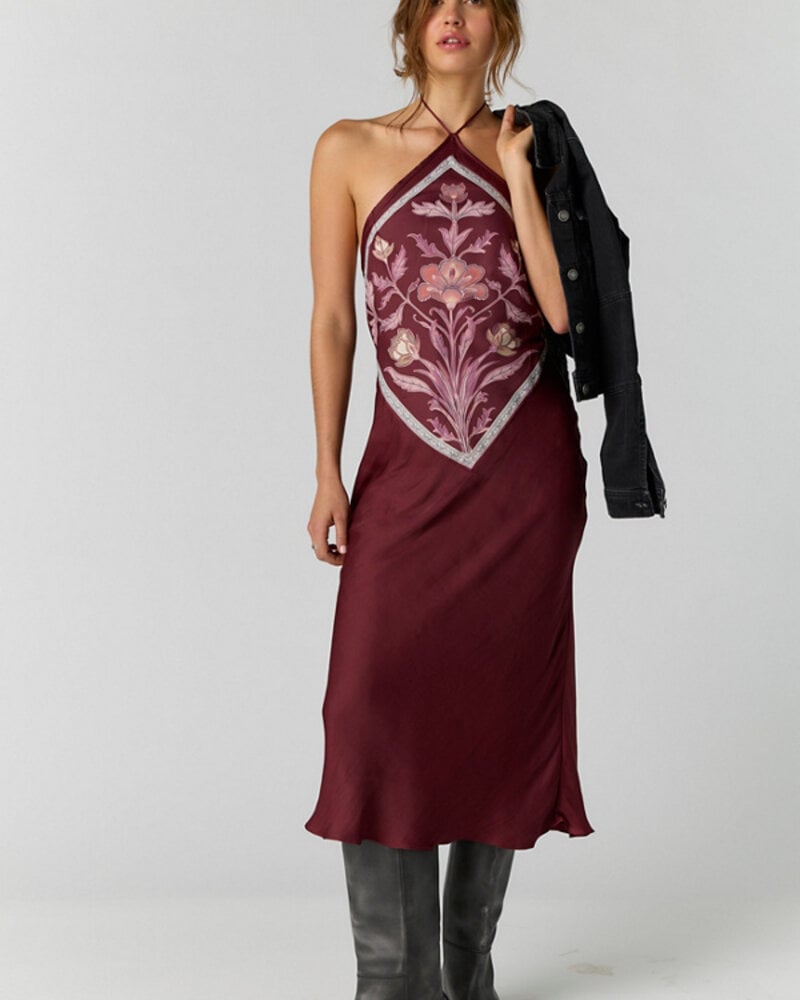 Free People Citrine Midi Dress | Burgundy