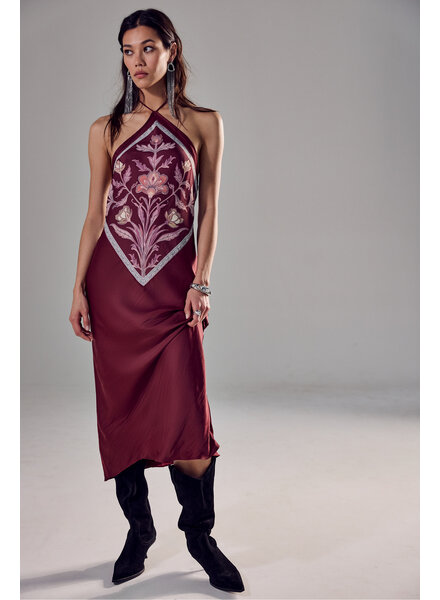 Free People Citrine Midi Dress | Burgundy