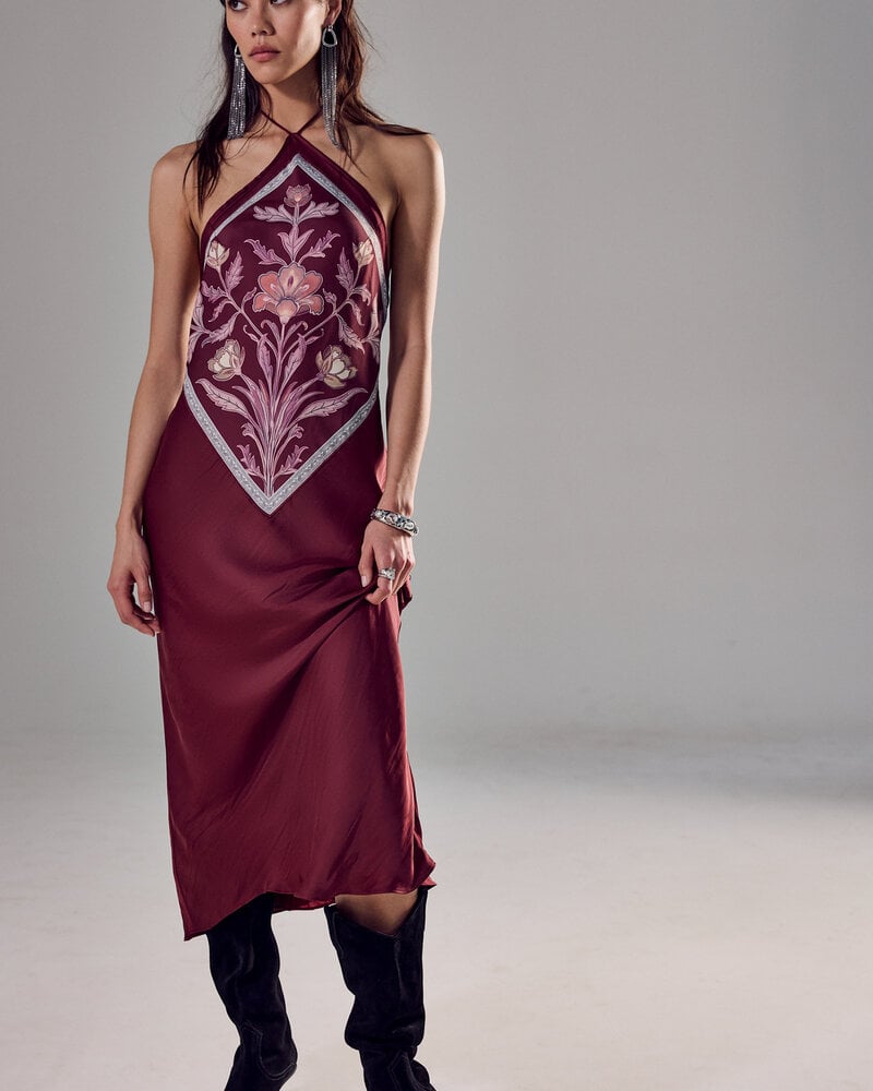 Free People Citrine Midi Dress | Burgundy