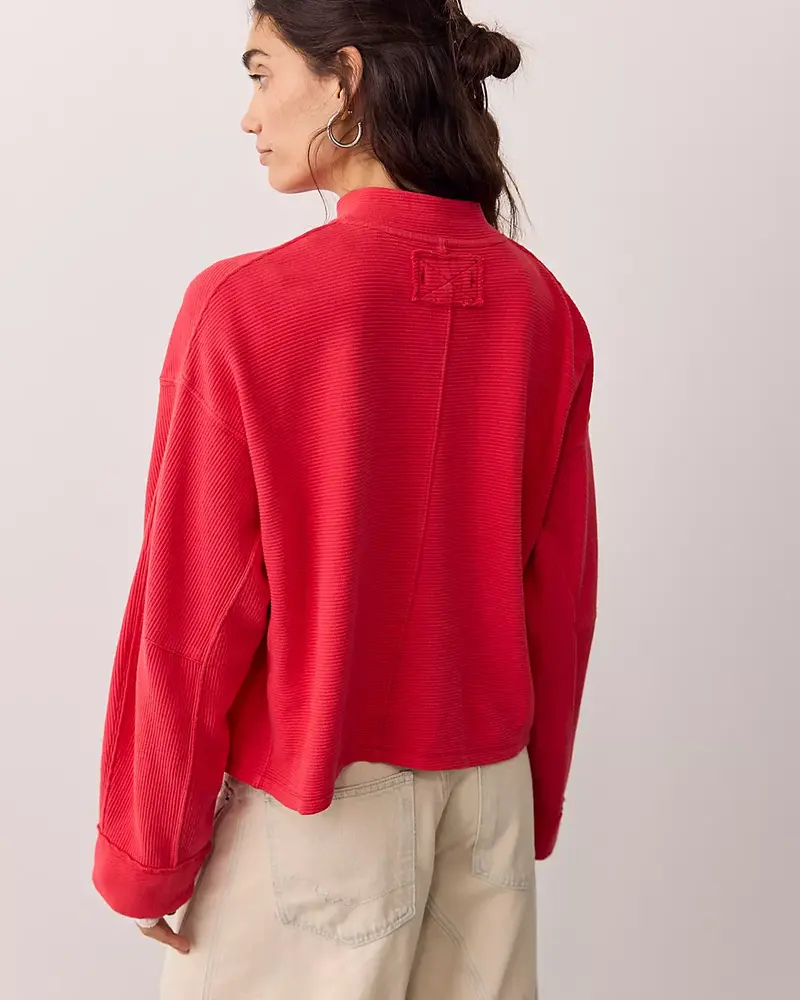Free People Celeste Quarter Zip | Salsa