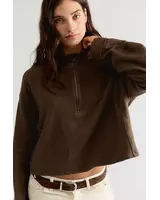 Free People Celeste Quarter Zip | Teak