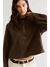 Free People Celeste Quarter Zip | Teak