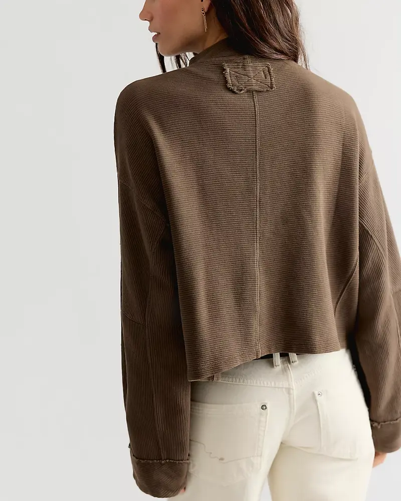 Free People Celeste Quarter Zip | Teak