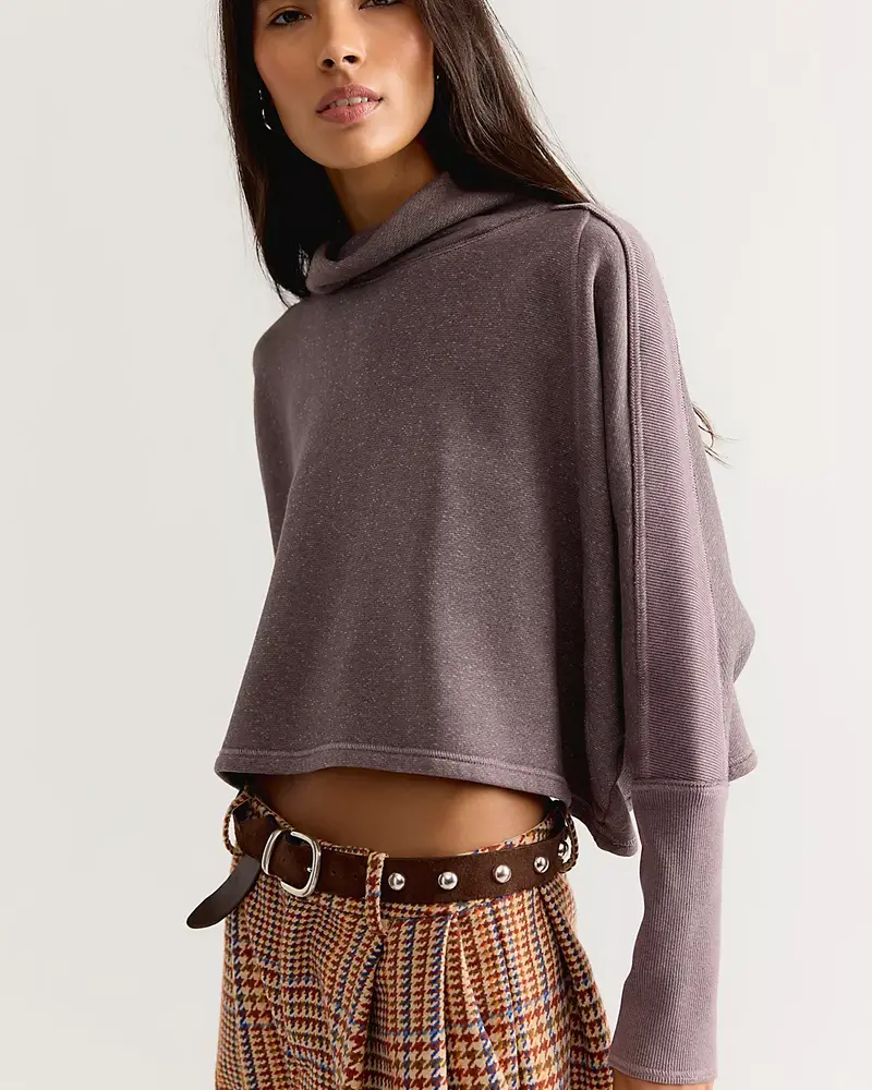 Free People My Girl Funnel-Neck Pullover | Mauve