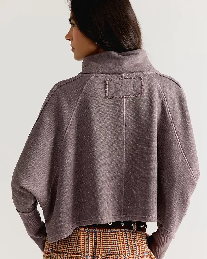 Free People My Girl Funnel-Neck Pullover | Mauve