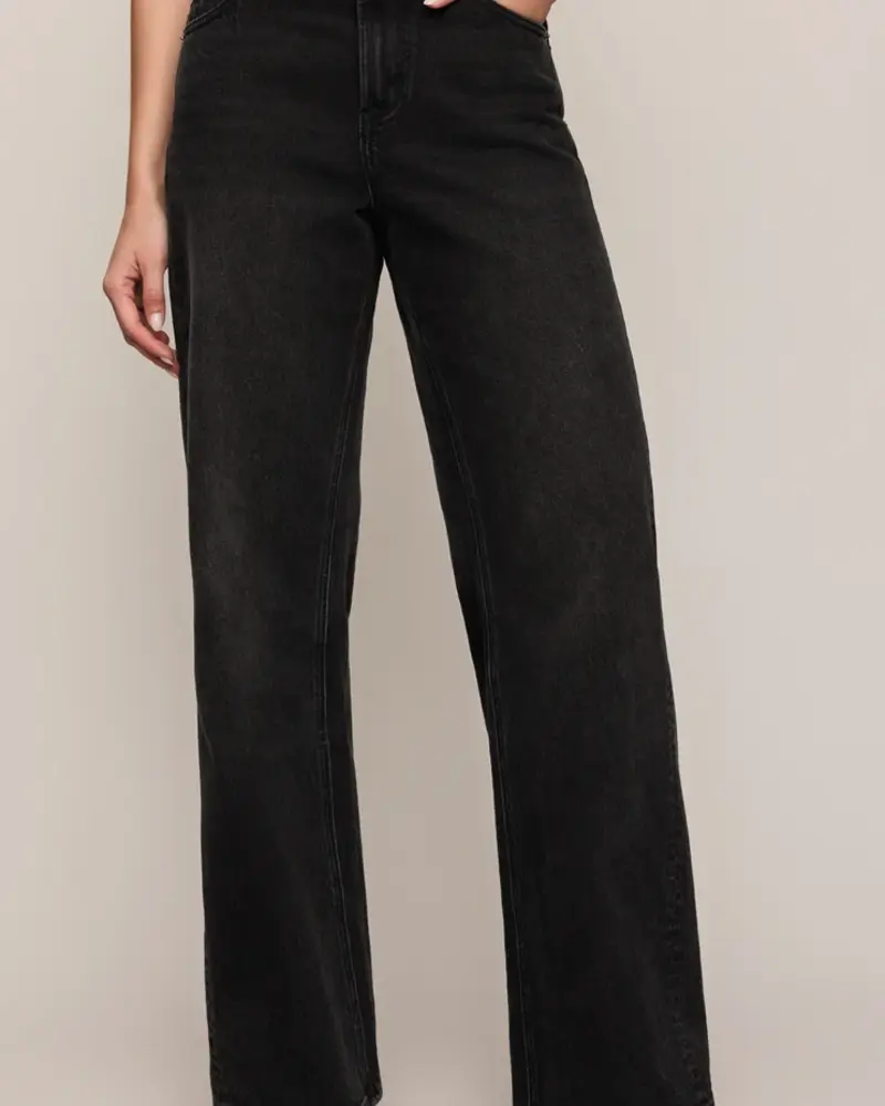 Z Supply Head Turner High-Rise Wide Denim | Black