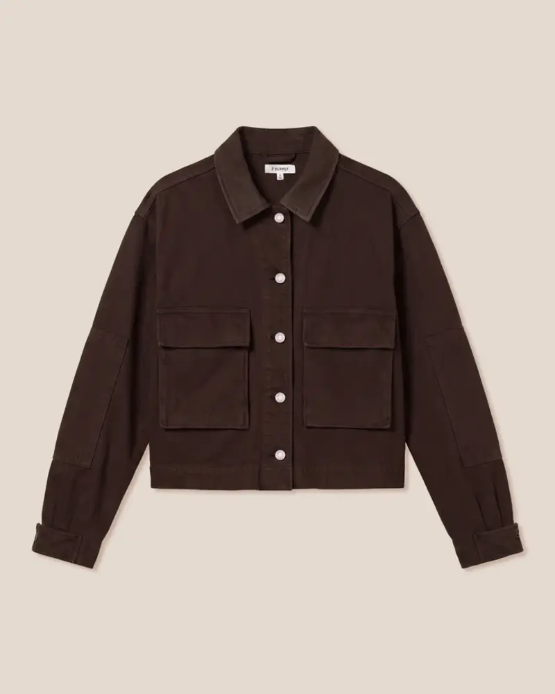 Z Supply Rey Cropped Denim Chore Jacket