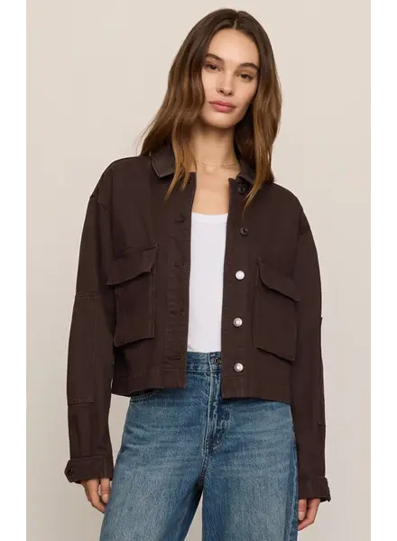 Z Supply Rey Cropped Denim Chore Jacket