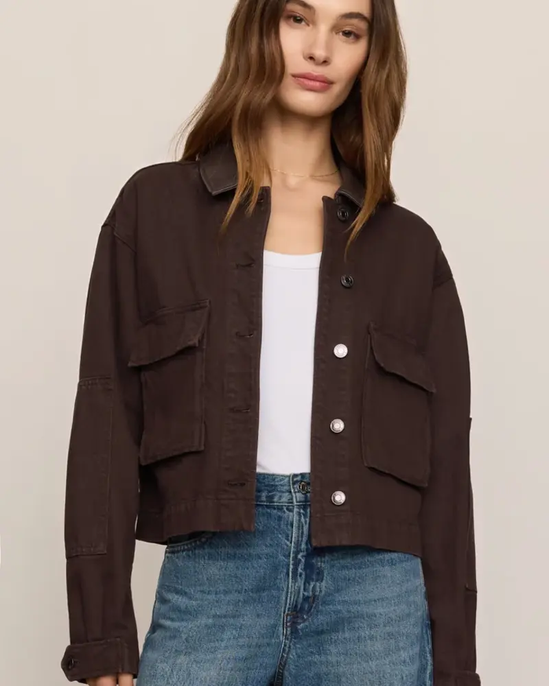 Z Supply Rey Cropped Denim Chore Jacket