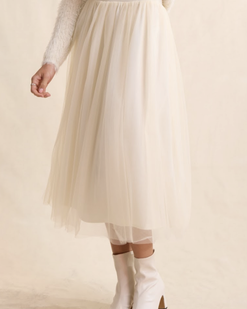 Tulle Midi Skirt