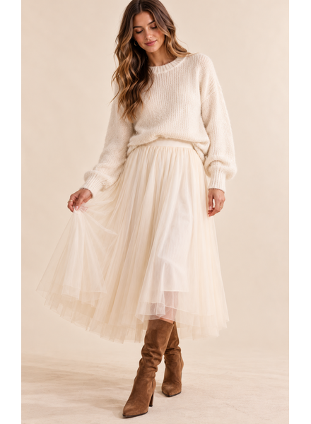 Tulle Midi Skirt