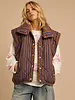Sonya Striped Puffer Vest