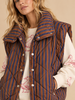 Sonya Striped Puffer Vest