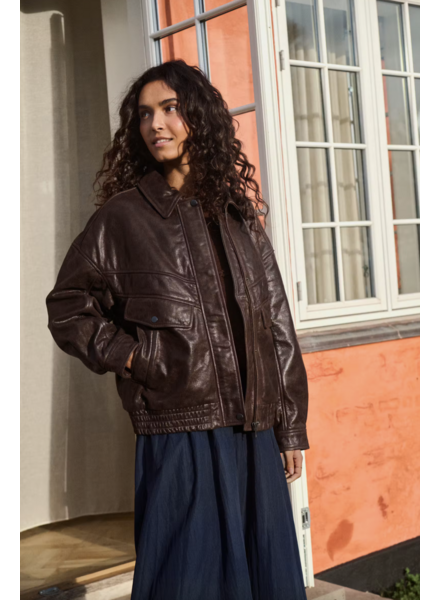 Saint Tropez Tulia Genuine Leather Jacket