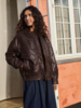 Saint Tropez Tulia Genuine Leather Jacket