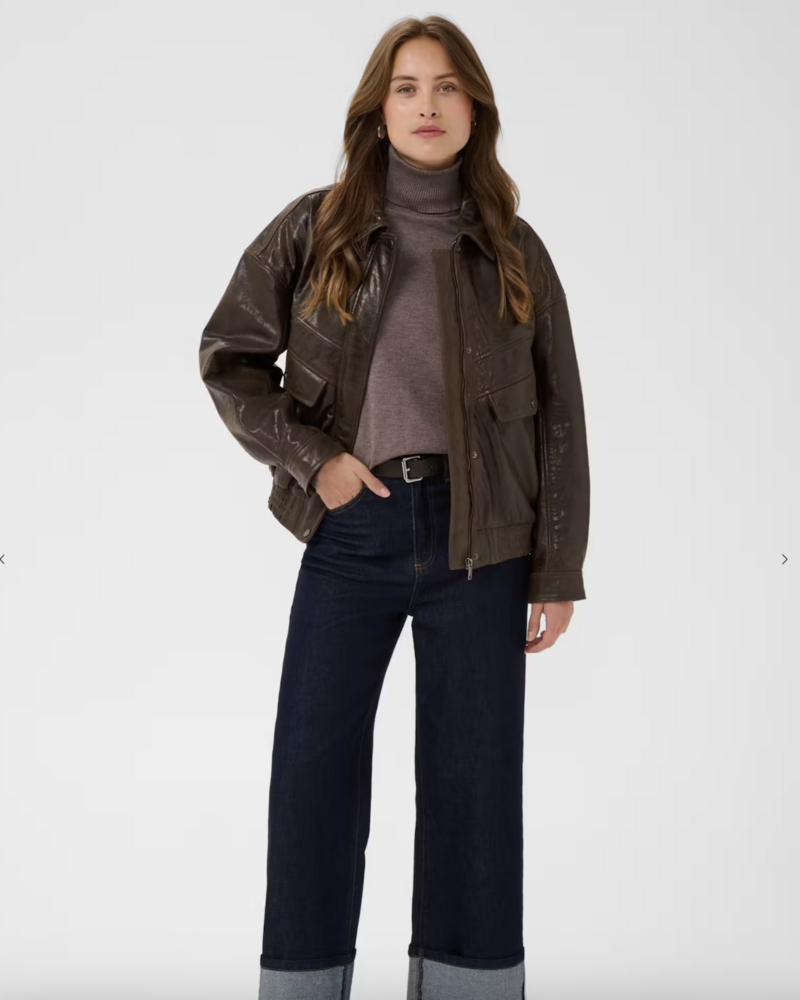 Saint Tropez Tulia Genuine Leather Jacket