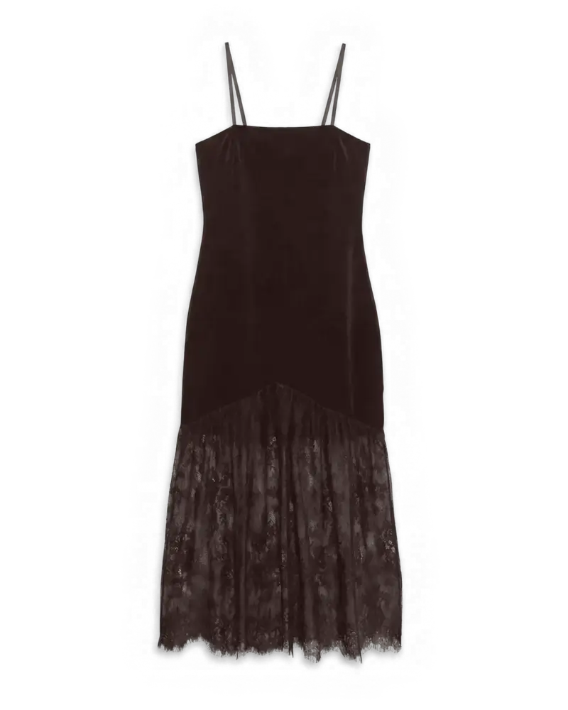 Vero Moda Rikke Bandeau Lace Dress | Brown