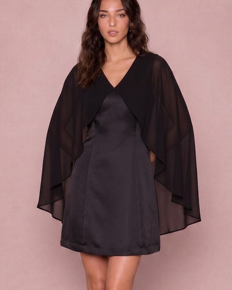 Connie Cape Mini Dress
