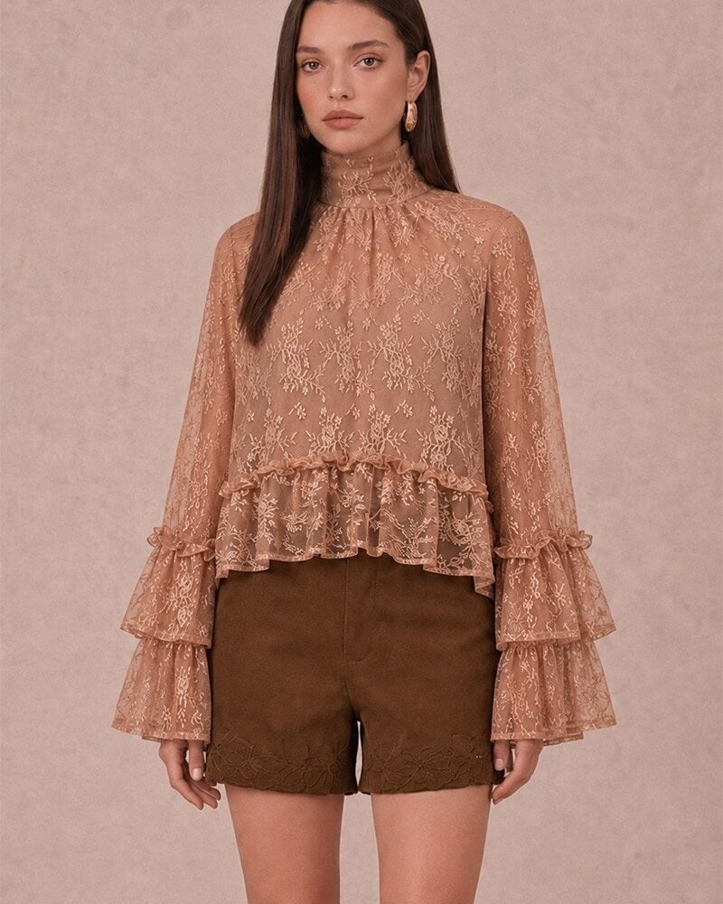 Lolah Lace Long Sleeve Top