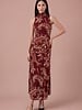 Pamela Paisley Mesh Midi Dress