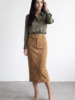 Falcon Faux Suede Midi Skirt