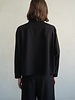 High Neck Two-Way Drawstring Jacket | Black