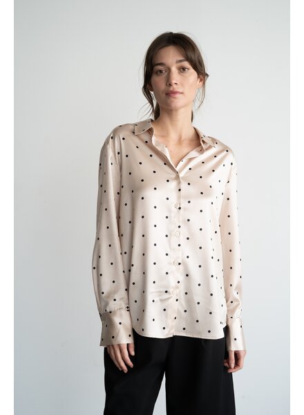 Lauren Silky Polka Dot Blouse