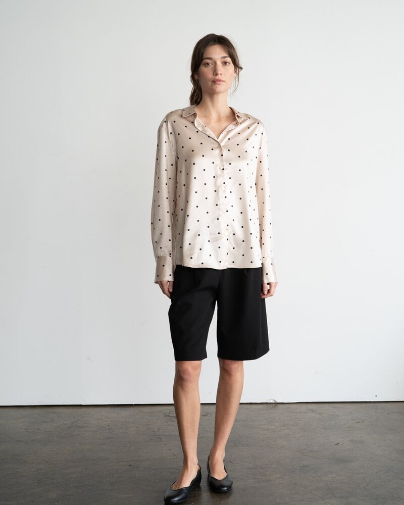 Lauren Silky Polka Dot Blouse