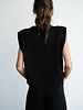 Collings Top With Shoulder Pads | Black