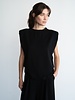 Collings Top With Shoulder Pads | Black