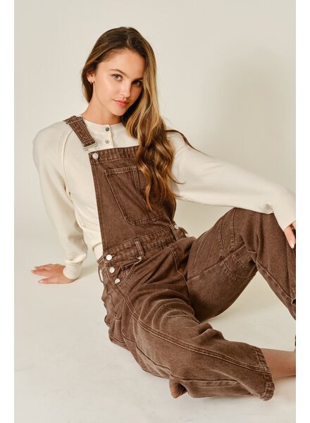 Langdon Denim Overall | Chocolate