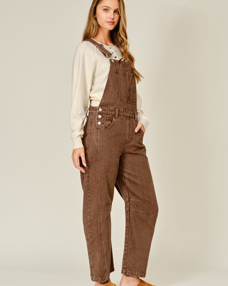 Langdon Denim Overall | Chocolate
