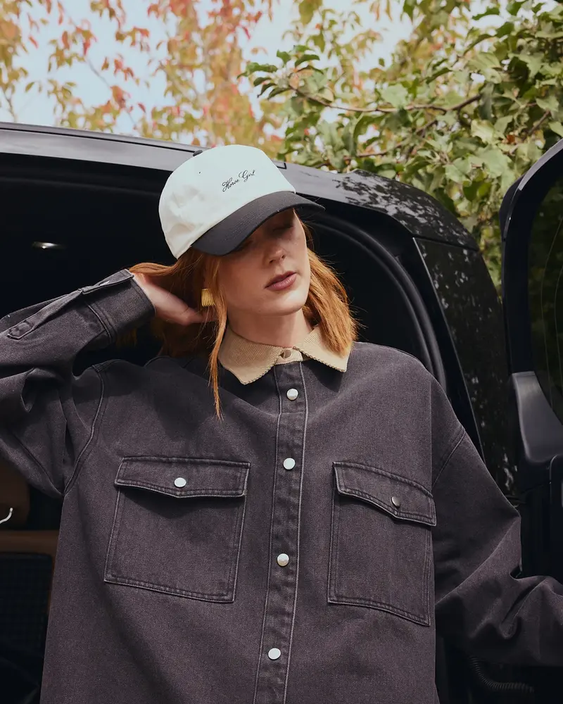 Corduroy Collar Shania Jacket | Black/Tan