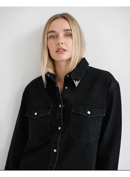 Jolene Denim Shirt | Black