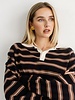 Oversized Knit Polo Shirt | Black