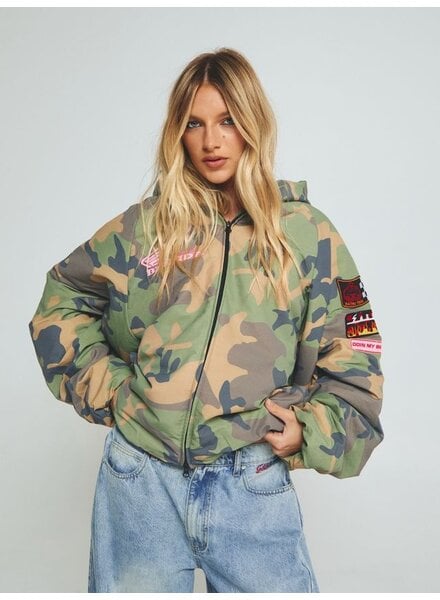 Sabbi Be Kind Bomber Jacket Camo
