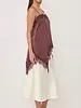 The Ella Asymmetrical Lace Satin Tank | Plum