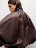 Victoria Faux Leather Jacket | Burgundy