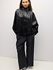 Victoria Faux Leather Jacket | Black
