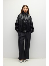 Victoria Faux Leather Jacket | Black