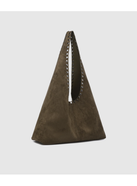 Louenhide Hailey Suede Shoulder Bag | Olive