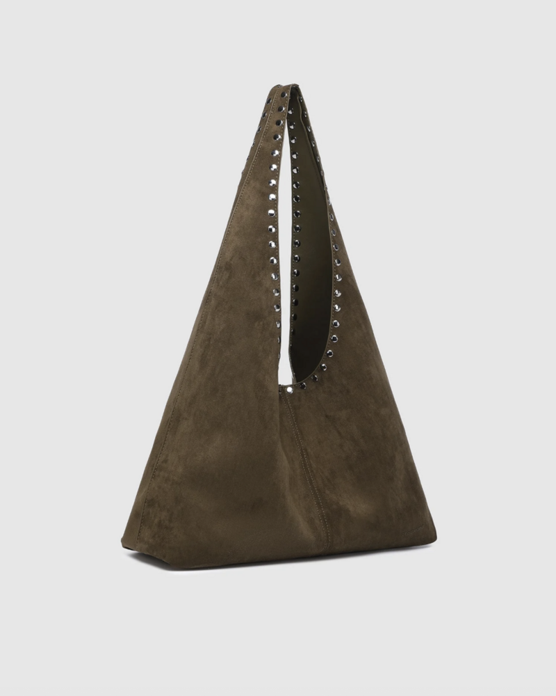 Louenhide Hailey Suede Shoulder Bag | Olive